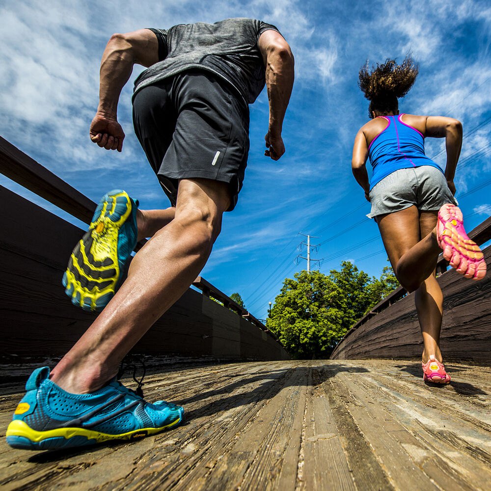 Vibram FiveFingers Herre Løbesko Sort/Gul - V-Run - 0162SXOPG